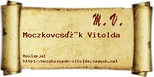Moczkovcsák Vitolda névjegykártya